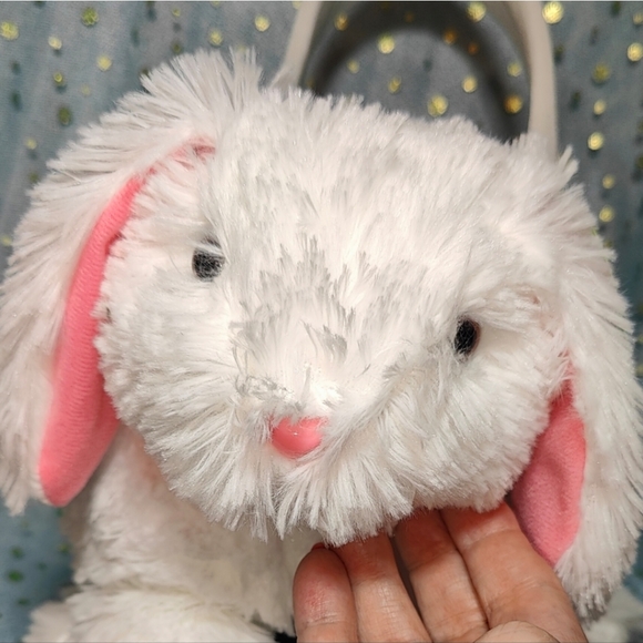 🍄Plush Long Hair Rabbit Bunny Rabbit Easter Basket Toy - Picture 1 of 9